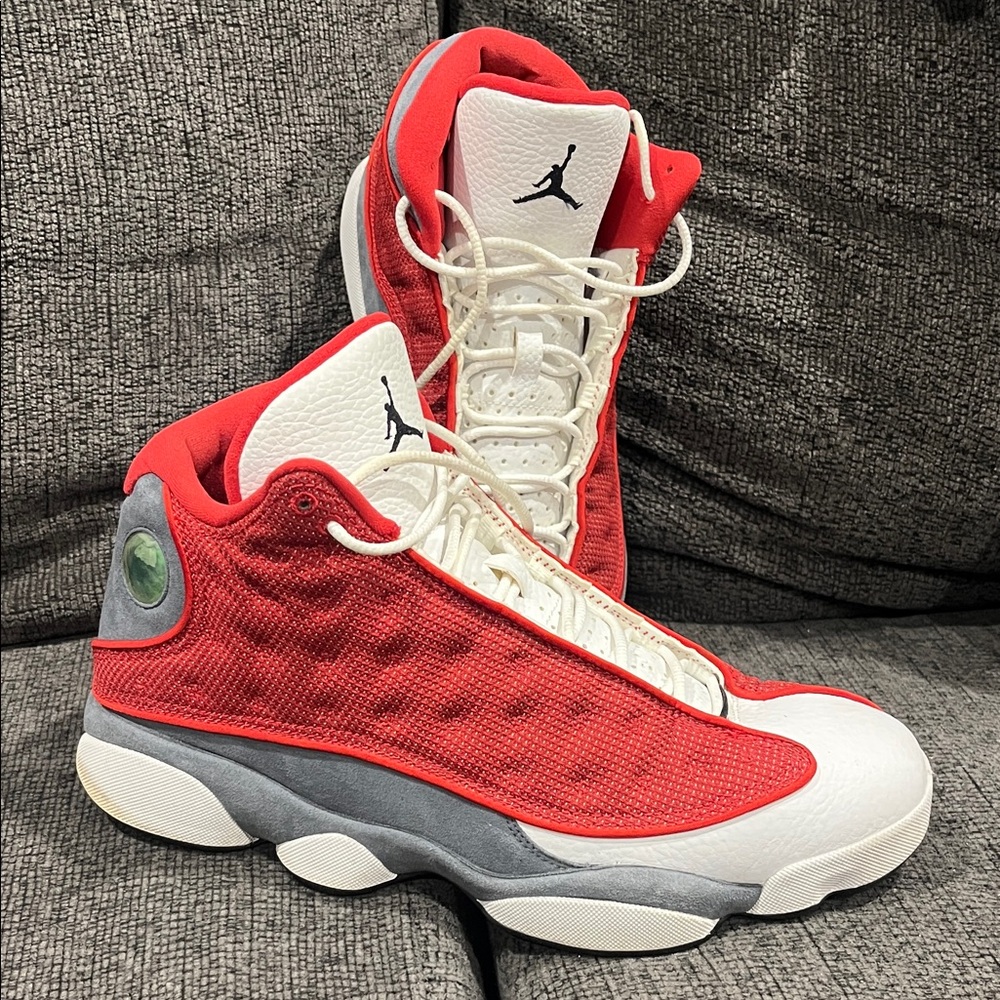 Jordan 13 Red and White Retro Size 10 Men